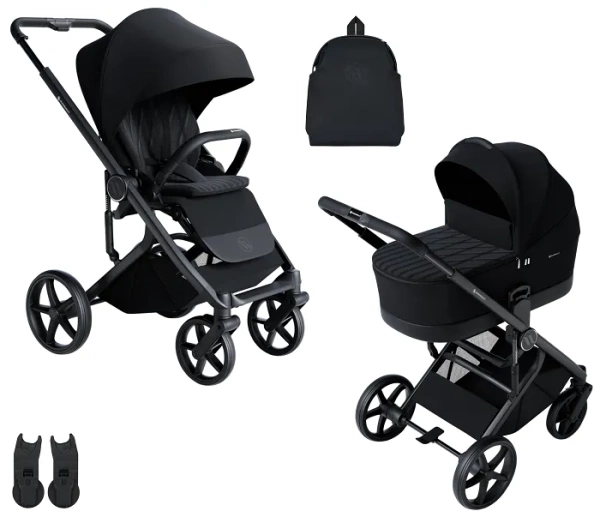 AVIONAUT Sirius - wózek wielofunkcyjny, zestaw 2w1 | Black (+ ADAPTERY)