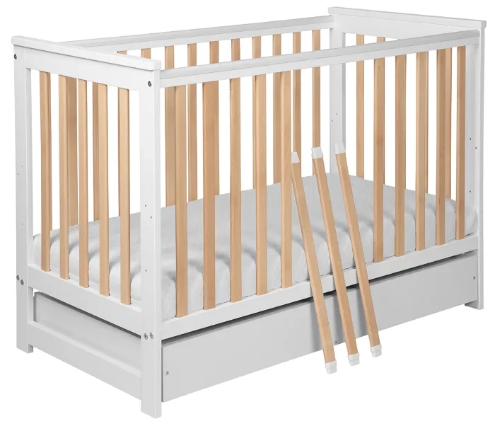 polskie łóżeczko z litego drewna yoonco iwi