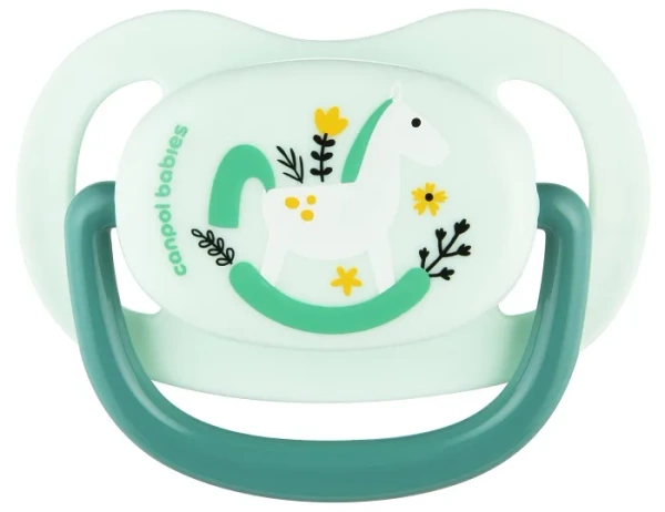 CANPOL BABIES Toys - smoczek uspokajający silikon 0-6 m anatomiczny | zielony
