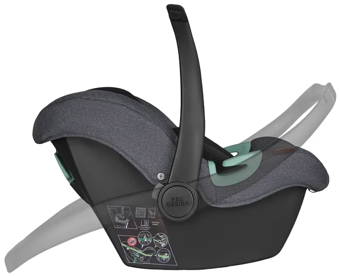 ABC DESIGN Tulip i-Size - fotelik samochodowy 0-13 kg + obrotowa baza Root | Asphalt