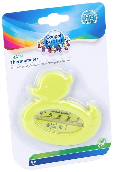 CANPOL BABIES - termometr do kąpieli dla niemowląt Kaczuszka | Zielony