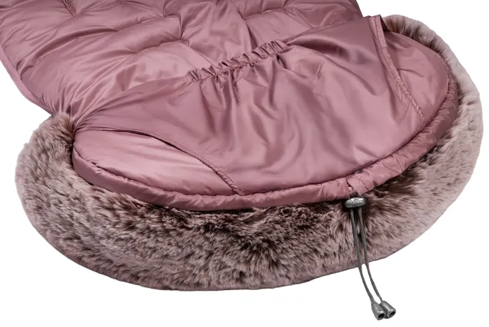 YOONCO - regulowany zimowy śpiworek do wózka z 5-punktowymi wycięciami na pasy | Rosewood