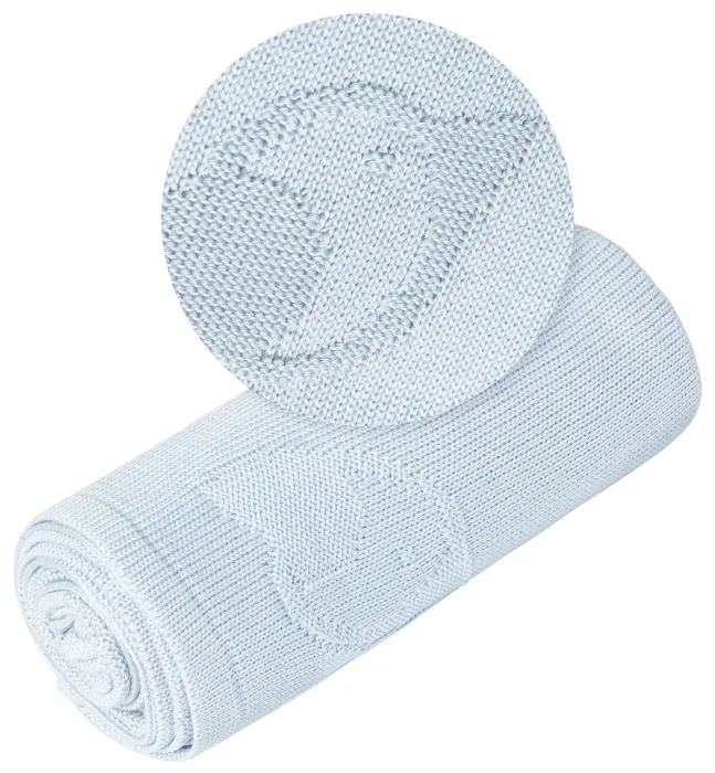 YOONCO Ptaszki - kocyk bambusowy 90x90 cm | Błękitny