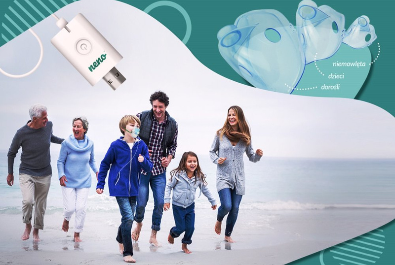 NENO Bene - mobilny nebulizator siateczkowy dla niemowląt, dzieci i dorosłych