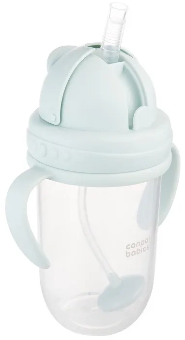 CANPOL BABIES - kubek niekapek z rurką i odważnikiem 270 ml | Zielony