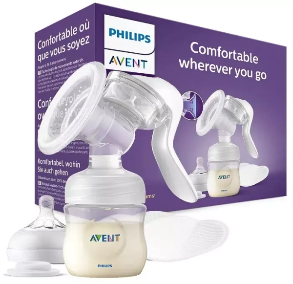 PHILIPS AVENT - laktator ręczny z butelką Natural 125 ml