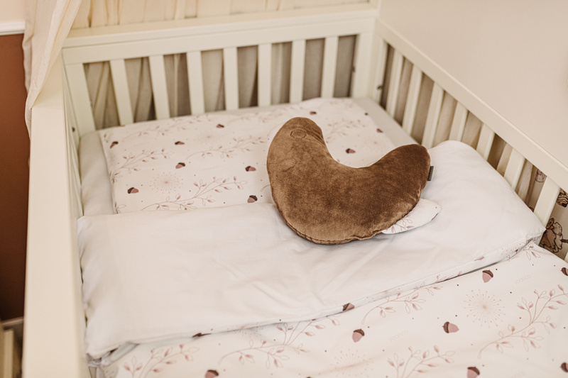 YOONCO - dwustronna pościel bawełniana do łóżeczka 135x100 cm | Forest