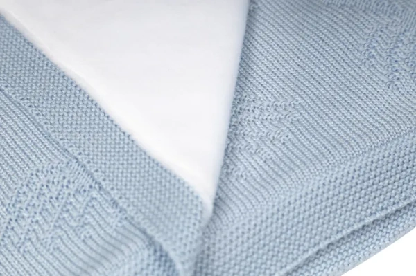 YOONCO Duo Dmuchawce - dwustronny kocyk bambusowy z minky 80x100 cm | Błękitno-biały