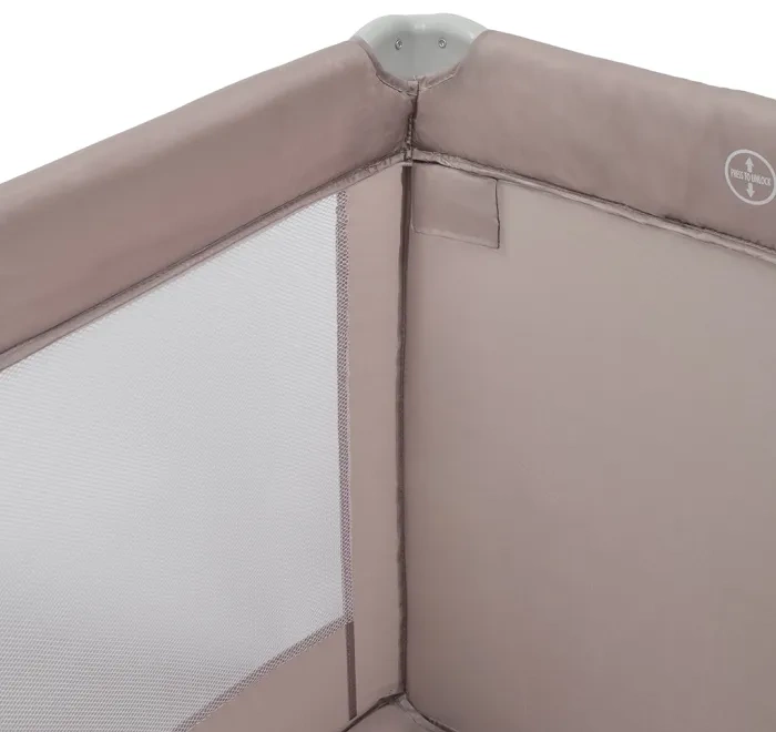 BABY MIX Simple - łóżeczko turystyczne 1-poziomowe | Beżowe