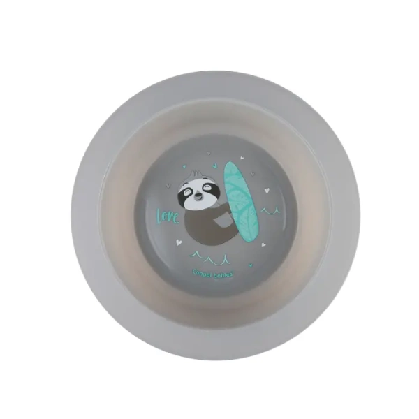 CANPOL BABIES - zestaw naczyń 2elem. EXOTIC ANIMALS | szary