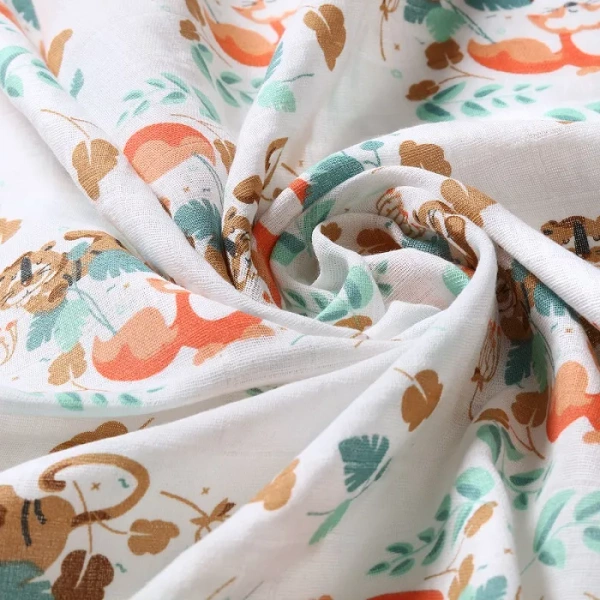 BABYONO - bawełniane pieluszki muślinowe 70x70 cm, zestaw 3 szt. | Zielone