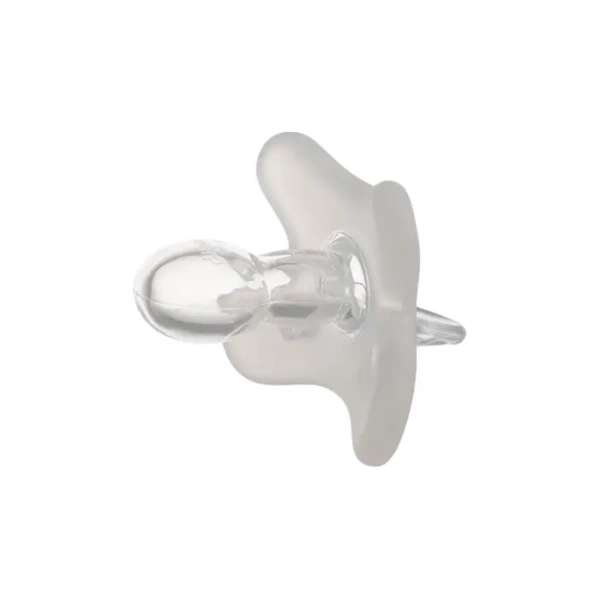 CANPOL BABIES - smoczek 100% silikonowy 6-12m symetryczny 1 szt. | biały