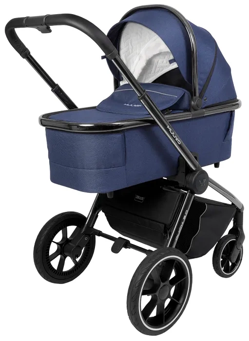 MUUVO Quick 3.0 Black Chrome - gondola XL do wózka | Azure Blue