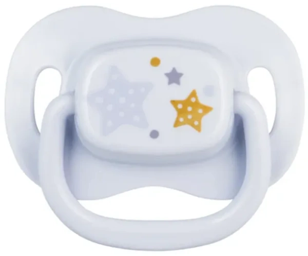 CANPOL BABIES Newborn Baby - smoczek uspokajający silikon 6-18 m symetryczny | niebieski