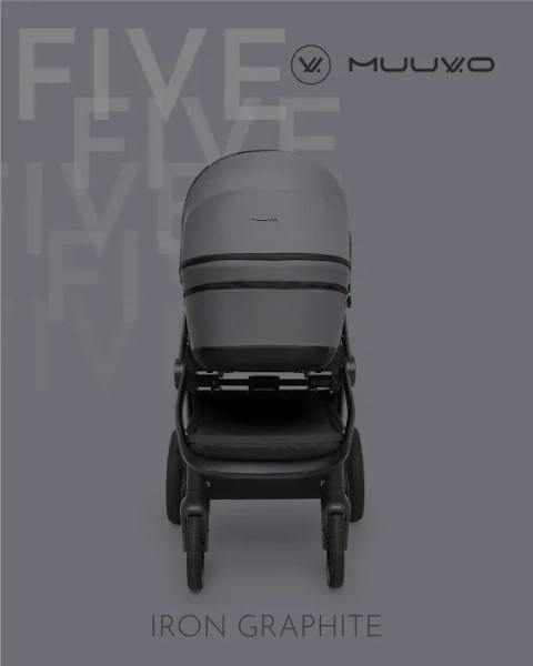 MUUVO Five - wózek wielofunkcyjny, zestaw 2w1 | Iron Graphite