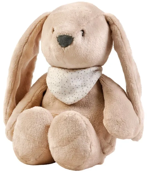 NATTOU Sleepy Bunny - maskotka muzyczna ze światłem i czujnikiem płaczu 4w1 | Beżowa
