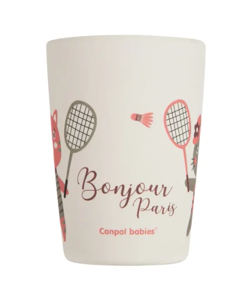 CANPOL BABIES - zestaw naczyń 5 elem. BONJOUR PARIS | bordowy