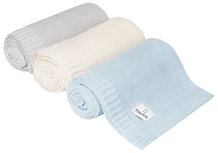 YOONCO Ptaszek - kocyk bambusowy 80x100 cm | Kremowy