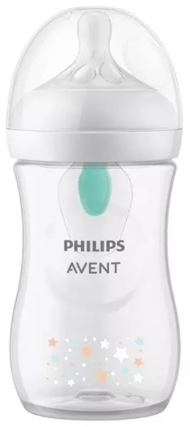 PHILIPS AVENT Natural Response - butelka z nakładką antykolkową AirFree 260 ml GWIAZDKI | 1 m+
