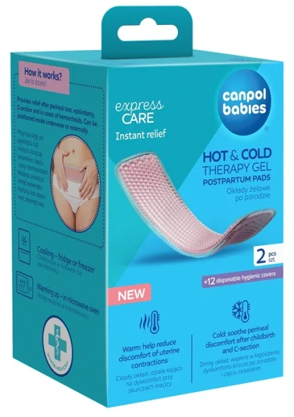CANPOL BABIES - żelowe okłady poporodowe do terapii ciepłem lub zimnem | 2 szt.