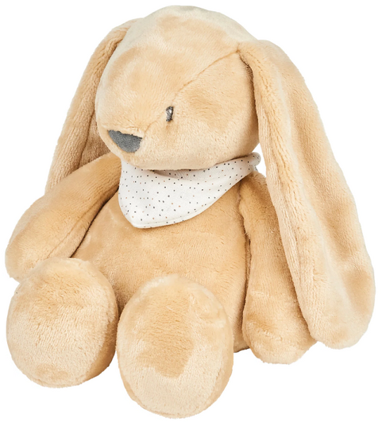 NATTOU Sleepy Bunny - maskotka muzyczna ze światłem i czujnikiem płaczu 4w1 | Brązowa