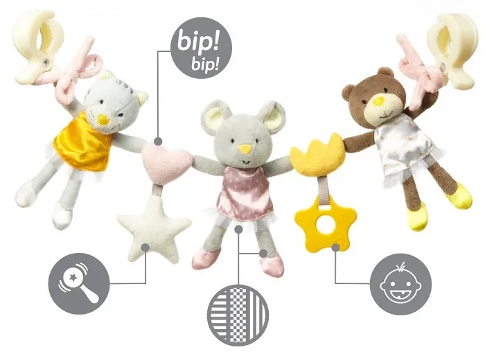 BABYONO Ballerinas - edukacyjna zawieszka do wózka