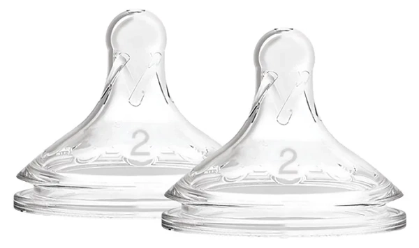 DR BROWN'S Options+ - 2 x smoczek do szerokiej butelki, poziom 2 | 3-6 m