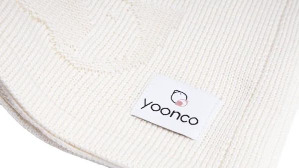 YOONCO Ptaszki - kocyk bambusowy 90x90 cm | Kremowy