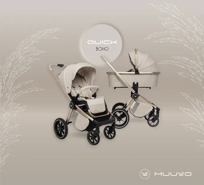 MUUVO Quick BOHO - wózek wielofunkcyjny, zestaw 2w1 | Beige