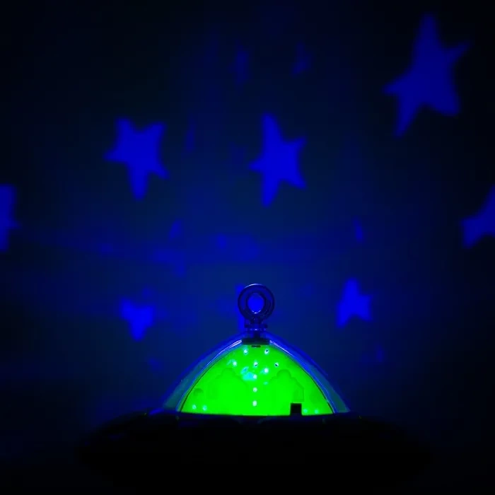 BABY MIX - karuzela do łóżeczka z pozytywką, projektorem i pilotem | Niebieska