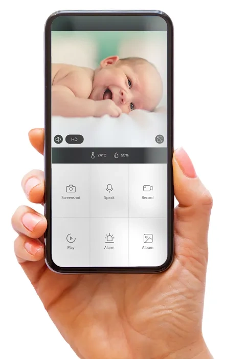 ALECTO SMARTBABY10BE - niania elektroniczna Wi-Fi z ruchomą kamerą | APLIKACJA