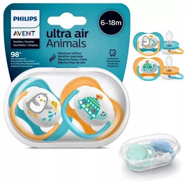 PHILIPS AVENT Ultra Air - smoczek ortodontyczny 2 szt. | 6-18 m