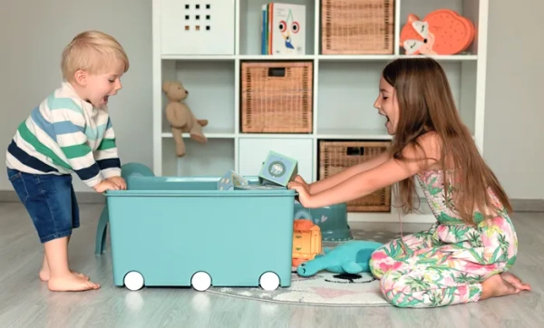 TEGA BABY - pojemnik wielofunkcyjny na kółkach | Granatowy