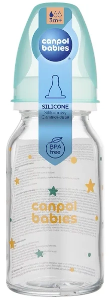 CANPOL BABIES - butelka szklana wąska 120 ml | TOYS