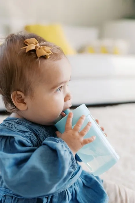 DR BROWN'S Straw to 360° - kubek ze słomką i zaworkiem 300 ml, 9 m+ | Niebieski