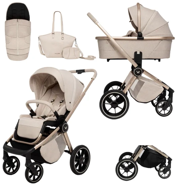 MUUVO Quick BOHO - wózek wielofunkcyjny, zestaw 2w1 | Beige (+ ADAPTERY)