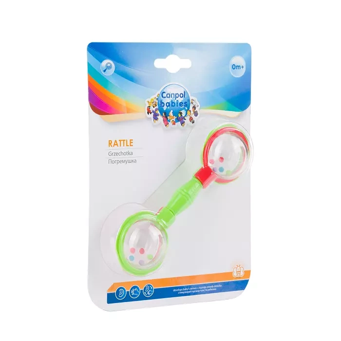 CANPOL BABIES - grzechotka SZTANGA | zielona