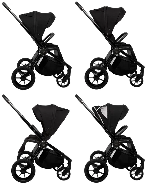 MUUVO Quick SE 2 - wózek wielofunkcyjny, zestaw 2w1 z gondolą Quick 3.0 | Chromium Black + Steel Grey (+ ADAPTERY)