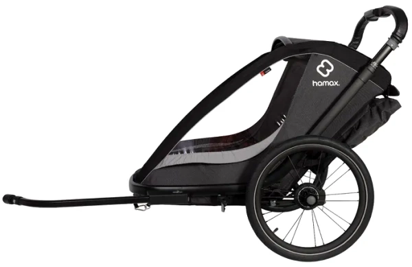HAMAX Cocoon One - jednoosobowa przyczepka rowerowa | Grey/Black