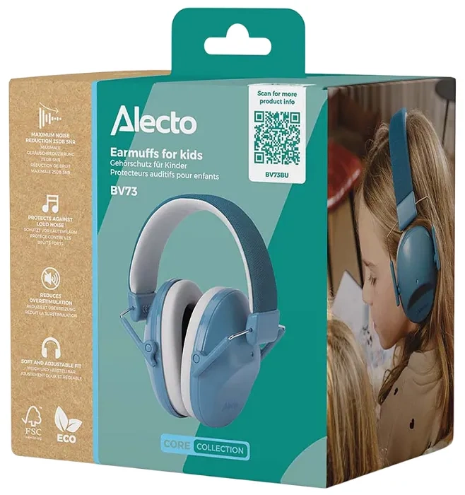 ALECTO BV73BU - słuchawki wygłuszające dla dzieci od 5. roku życia | Niebieskie