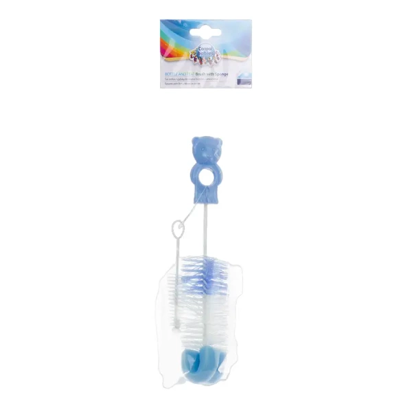 CANPOL BABIES - szczotka do butelek i smoczków z gąbką | 1szt.