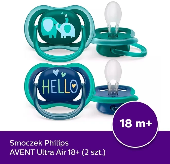 PHILIPS AVENT Ultra Air - smoczek ortodontyczny 2 szt. | 18 m+