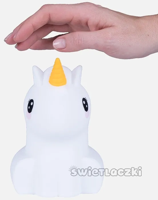 MESMED Świetlaczki - lampka silikonowa z pilotem | Jednorożec