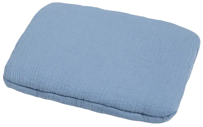 YOONCO - muślinowy komplet: kołderka 80x100 cm + poduszka 22x30 cm | Jeans