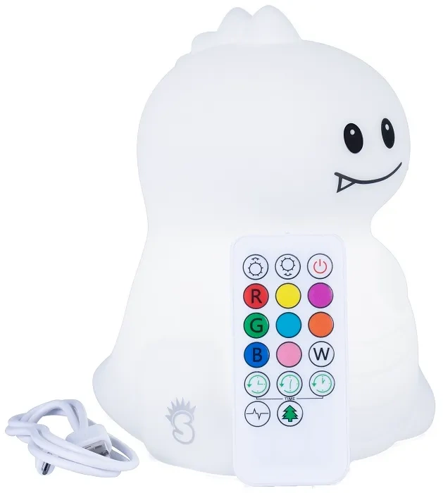MESMED Świetlaczki - lampka silikonowa z pilotem | Dinozaur Dinuś