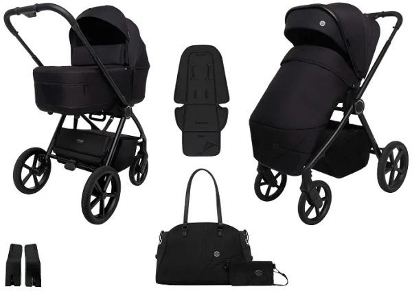 MUUVO One - wózek wielofunkcyjny, zestaw 2w1 | Negro (+ ADAPTERY)