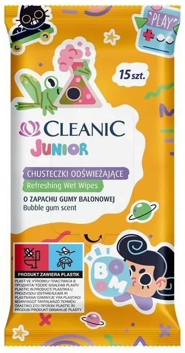cleanic junior chusteczki odświeżające