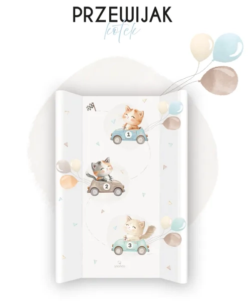 YOONCO - przewijak miękki, tapicerka 50x70 cm na komodę | Kotek