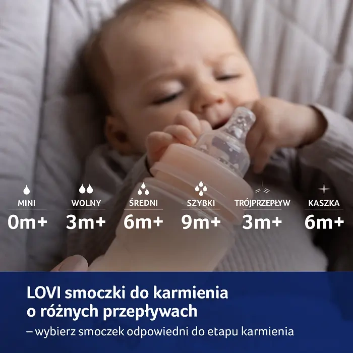 LOVI - smoczek dynamiczny do karmienia 3m+ | WOLNY 2 szt.