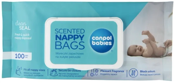 CANPOL BABIES - zapachowe woreczki na zużyte pieluszki | 100 szt.